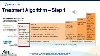 UNCG 2020 Asthma Lecture  GINA 2019 Algorithm [upl. by Nennahs]