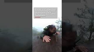 WATCH Hiker captures his own neardeath fall after sliding down a cliff shorts [upl. by Qirat448]