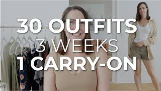 3Week Minimalist Travel Wardrobe  15 ITEMS 30 OUTFITS  Minimalism for Real Ep 2 [upl. by Meekahs]