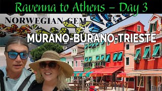 ITALY  Murano glass blowing amp colorful Burano walking tour  NCL Shore Excursion  Travel VLOG [upl. by Hallerson]