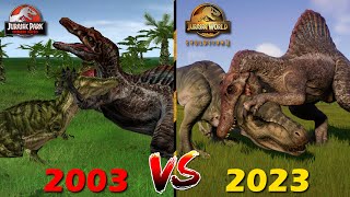 TRex vs Spinosaurus  Jurassic Park 3 Animation [upl. by Dalenna341]