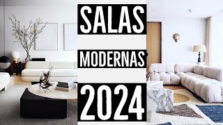 50 SALAS MODERNAS  DECORACIÓN DE INTERIORES 2024  TENDENCIAS ESTILOS Y DISEÑOS [upl. by Berkie725]