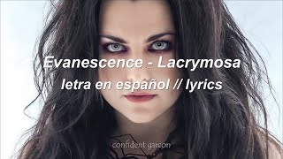 Evanescence  Lacrymosa lyrics  letra en español hq [upl. by Halac]