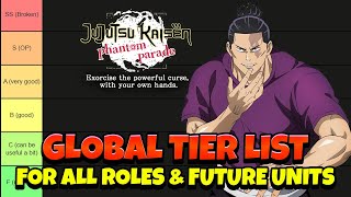 GLOBAL TIER LIST amp WHO YOU SHOULD SAVE FOR Jujutsu Kaisen Phantom Parade [upl. by Ylrevaw909]