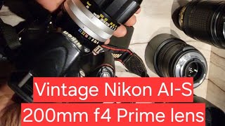 Nikon Nikkorq 200mm F4 Telephoto Lens and 35mm f28 vintage nikon lens using d5100 dslr body [upl. by Hattie]