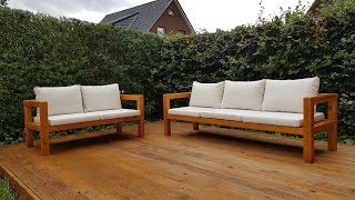 DIY 2Sitzer Gartenbank selber bauen  Homemade Outdoor Sofa [upl. by Ztnarf]