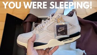 UNBOXING A Ma Maniére x Air Jordan 4 Retro OG quotWhile You Were Sleepingquot  Who Else Slept On These [upl. by Ecirual]