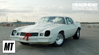 Holiday Showdown  Head 2 Head Drag Race  MotorTrend [upl. by Ecinna]