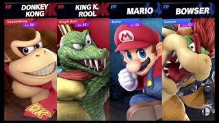 Super Smash Bros Ultimate Amiibo Fights Request 1743 Team DK vs Team Mario [upl. by Biagi345]