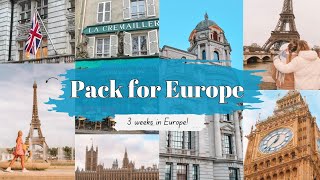 Pack with me for 3 weeks in Europe [upl. by Luce834]