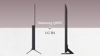 Samsung 4K Q80D vs B4  Comparison [upl. by Ynatsyd]