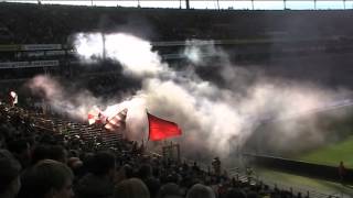 Eintracht Frankfurt vs Freiburg  Pyro im Freiburgblock  3092012 [upl. by Assilaj]