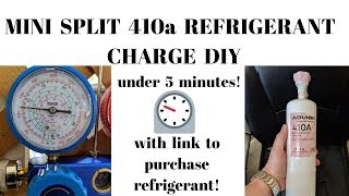 How to charge mini split yourself DIY 410a refrigerant save money [upl. by Lothaire]