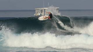 Shane Dorian amp family surfing perfect waves at Kandooma [upl. by Vail279]