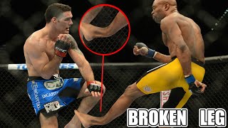 Anderson Silva Horrible Broken Leg Injury At UFC 237 [upl. by Eniamreg866]