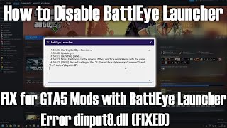 How to disable BattlEye launcher for MODS  Error dinput8dll [upl. by Uella]