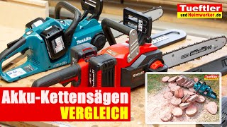 AkkuKettensäge Vergleich Einhell GELC 3635 LI und Makita DUC 353 PT2  Tüftler DIY tueftler [upl. by Noid]