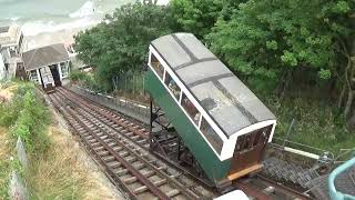 Scarborough Funicular Railways 2021Central Tramway Cliff Lift amp Spa Cliff Lift [upl. by Atwood]