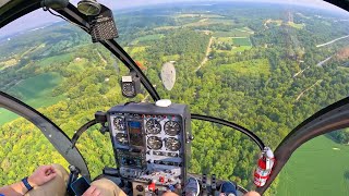 4K POV Helicopter Startup Takeoff Full Flight  Schweizer 269C1 [upl. by Birmingham]