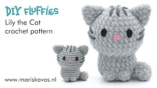 Lily the Cat amigurumi video tutorial  easy free crochet pattern for beginners  English [upl. by Olivier]