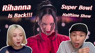 這女人太狠了！蕾哈娜超級盃中場秀😍 Rihanna Super Bowl Halftime Show Reaction  AllenReacts [upl. by Bunns231]