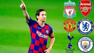 Lionel Messi ● All Goals vs the Premier League [upl. by Yeffej]