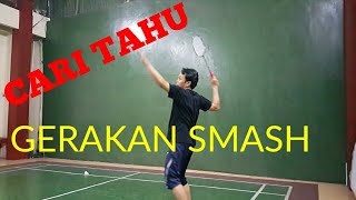 CARI TAHU CARA PEGANG RAKET DAN GERAKAN SMASH BULUTANGKIS [upl. by Ynaitirb]