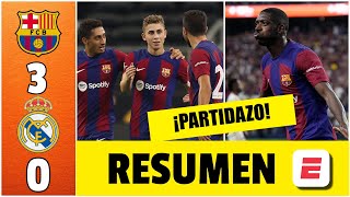 BARCELONA GOLEÓ 30 al REAL MADRID Dembélé Fermín López y Ferran Torres anotan  ESPN Deportes [upl. by Idnar]