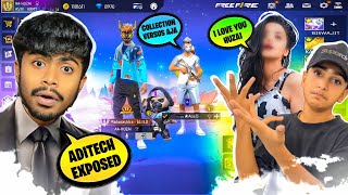 Aditech Exposed 😱 HuzaiAsin Vs Aditech Global Top 1 Collection 😱 😡  Garena Free Fire [upl. by Ninaj403]