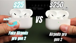 Airpods Pro gen 2 Vs Fake  Clone Better than Real [upl. by Veronika656]