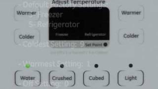 Adjusting SidebySide Refrigerator Temp Controls  Set Point [upl. by Nikola]