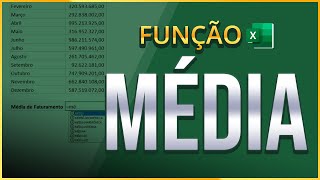 Como Calcular a MÉDIA no Excel Como Usar a Função MÉDIA  Passo a Passo  Em MENOS de 3 MINUTOS [upl. by Onida]