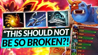 1 NETWORTH CARRY OGRE MAGI BUILD Broken in 735b  Dota 2 Offlane Guide [upl. by Notreb]