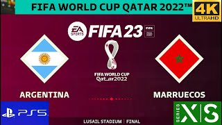 ARGENTINA VS MARRUECOS  MUNDIAL QATAR 2022  FINAL FIFA 23 [upl. by Bekah]