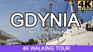 GDYNIA 4K  Poland walking tour [upl. by Dorcia]