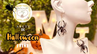 ARETE EN ALAMBRISMO ARAÑA 🕷✅ Arete Para HALLOWEEN 🧙‍♀️ [upl. by Schultz820]