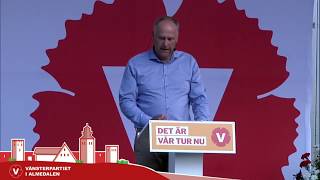 Jonas Sjöstedts tal i Almedalen 2017 [upl. by Prentiss830]