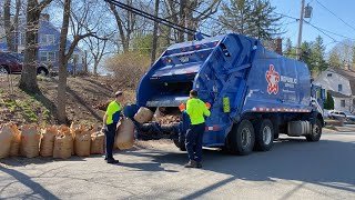 Republic Services New Way King Cobra Collecting Spring Yardwaste [upl. by Atiuqehs]