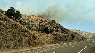 Larch Creek Fire grows to nearly 14000 acres [upl. by Wahl]