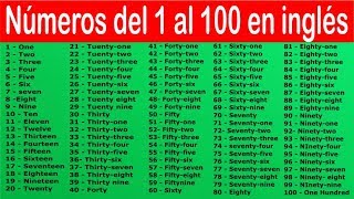 Numeros del 1 al 100 en inglés Numbers from 1 to 100 in English [upl. by Seabury67]