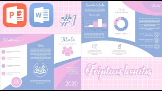 💻TRIPTICO BONITO Y CREATIVO PARA IMPRIMIR  POWERPOINT  WORD  Plantilla Grąt¡s [upl. by Bev507]