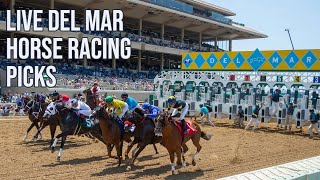 Live Del Mar Horse Racing Picks [upl. by Bertie226]