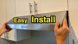 How to install kitchen ductless range hood under the cabinet  easy way [upl. by Piero]