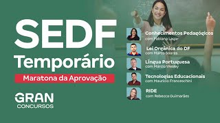 Concurso SEDF Temporário  Maratona da Aprovação [upl. by Ellett]