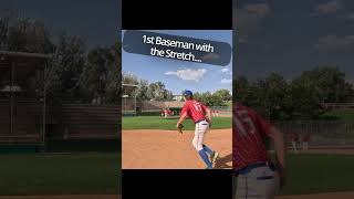 ⚾First Baseman Stretches for Out theofficialvu umpire pov [upl. by Daiz]