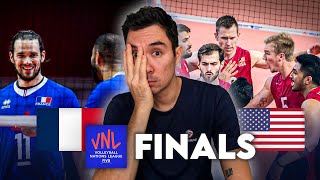 Reacting to USA vs France Volleyball 2022 VNL Finals [upl. by Gnah751]