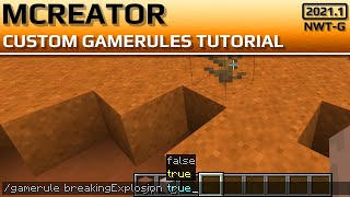 MCreator 20211 How to use Custom Gamerules [upl. by Mialliw]