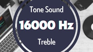 16000 Hz HighFrequency Sound Tone Audio Signal Sine Waveform Treble [upl. by Ayote]