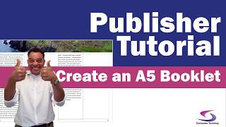 Publisher Tutorial Create and Print an A5 Booklet  See how you can create a brochure in Publisher [upl. by Oigroig]