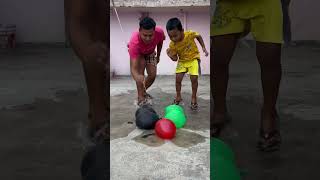 Green black water balloons popshortsviral balloon balloonpoppingchallenge [upl. by Kipper]